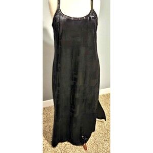 Lane Bryant Venezia Slip Dress 18/20 Black Velvet Spaghetti Straps